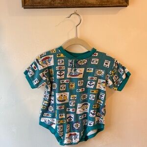 Circo Teal and White Nautical Print Kids One Piece